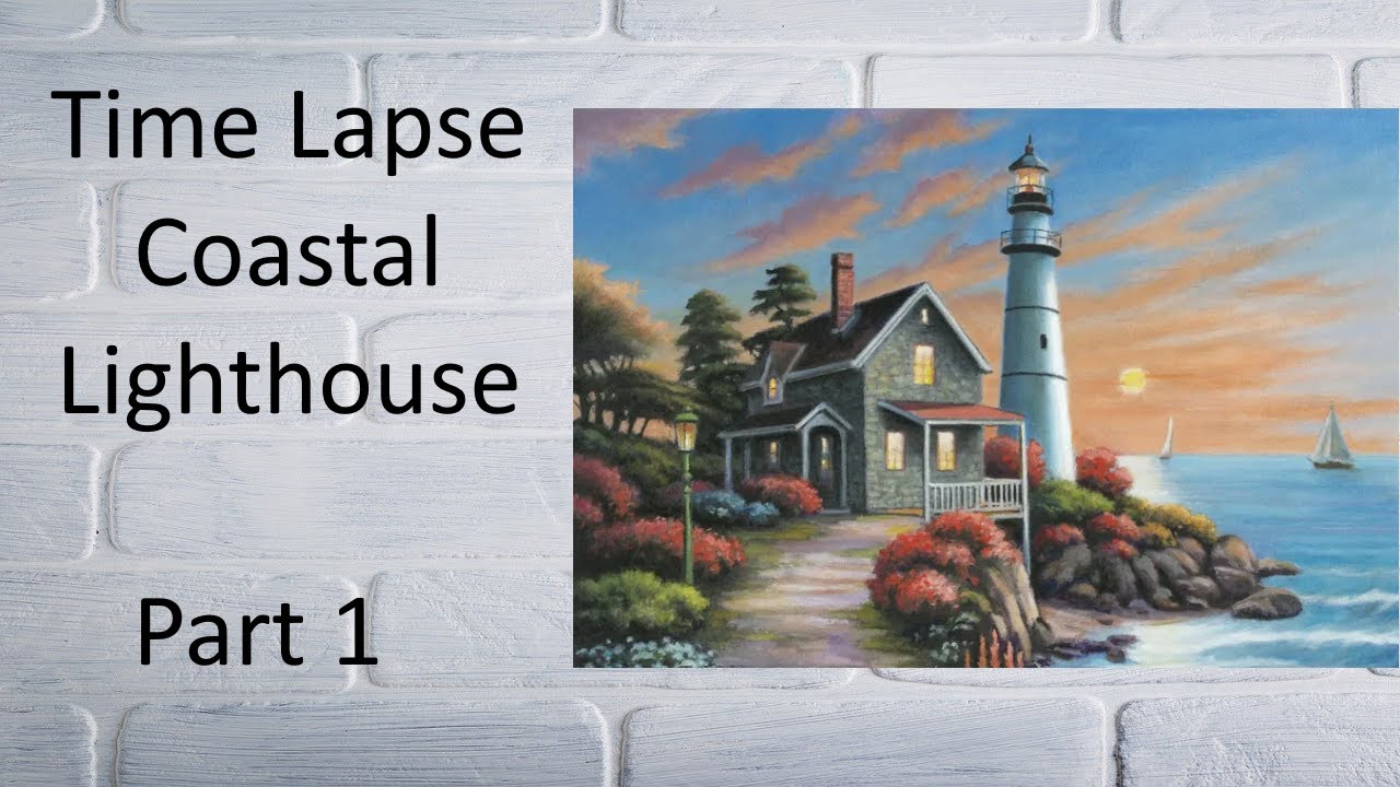 Part 1 of 4 Coastal Lighthouse diamond painting time lapse