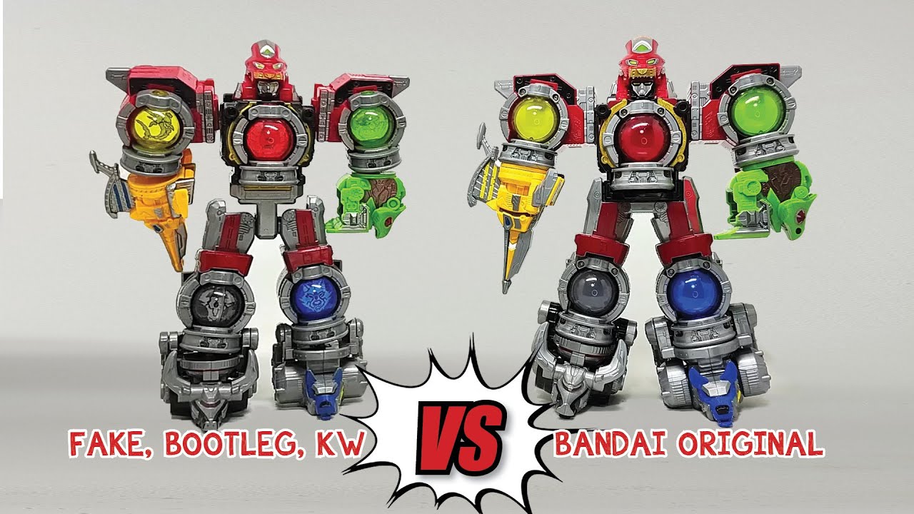 DX KyuRenOh KW vs ORI | Bootleg Recast Fake vs Bandai | Uchu Sentai KyuRanger | Cosmic Fury MegaZord