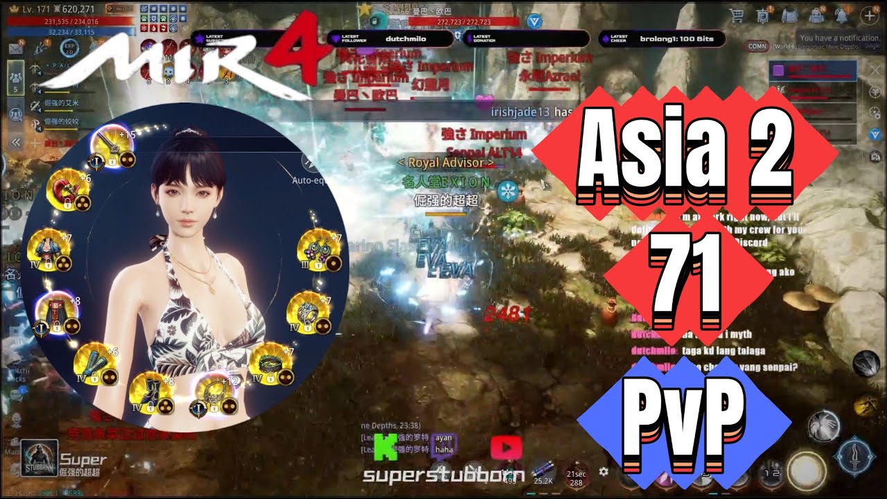 MIR4 Global Asia 2 71 PVP. Зал славы против Сопротивления. Очень весело, лучшая игра всех времен?