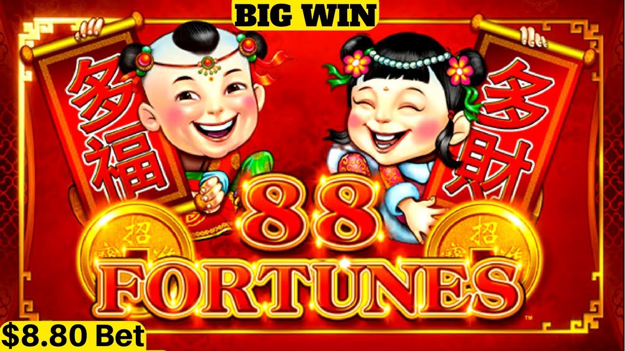 88 Fortunes Slot Machine $8.80 MAX BET  Bonuses Won | Live Slot Play w/NG Slot |