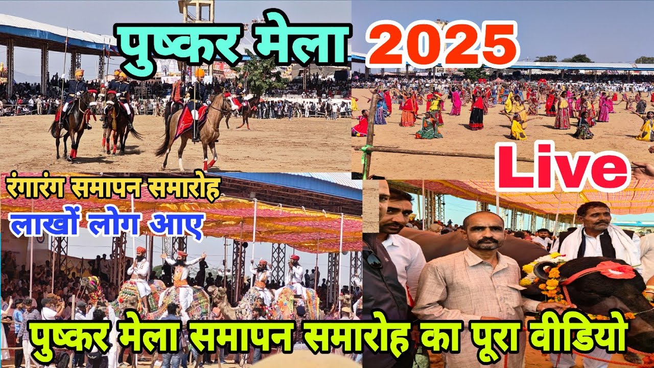 Pushkar Mela 2025 | पुष्कर मेला 2025 समापन समारोह का पूरा वीडियो | Pushkar Mela 2025 live | Pushkar