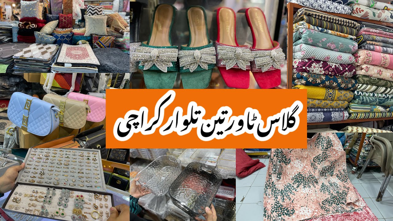 Glass Tower Shopping Mall-heels,bedsheets,jewelry,bag,household item Shopping in local Mall Karachi