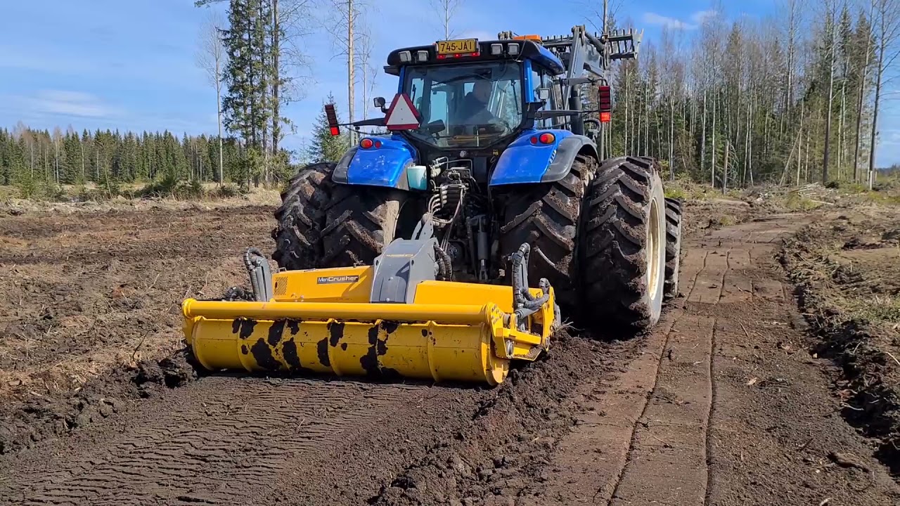 MeriCrusher MJS-244 STG forestry tiller and mulcher clearing new farmland