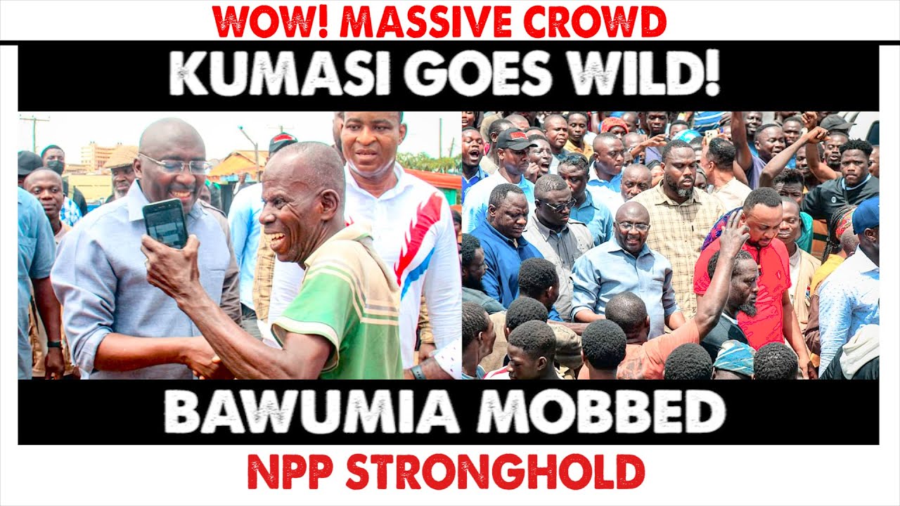 WOW! Bawumia Mobbed in Kumasi as NPP Supporters Go Wild