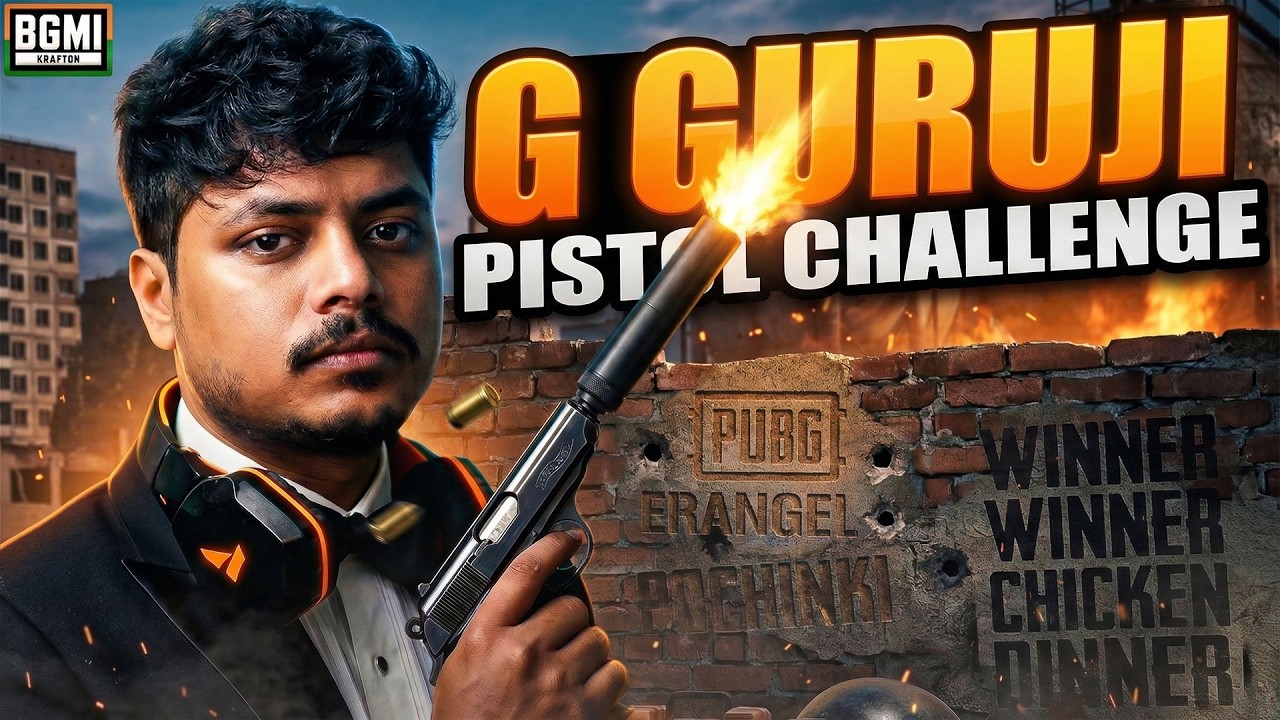 BGMI PISTOL CHALLENGE GONE WRONG 😂 REACTING TO G GURUJI PUBG MOBILE VIDEO 🔥