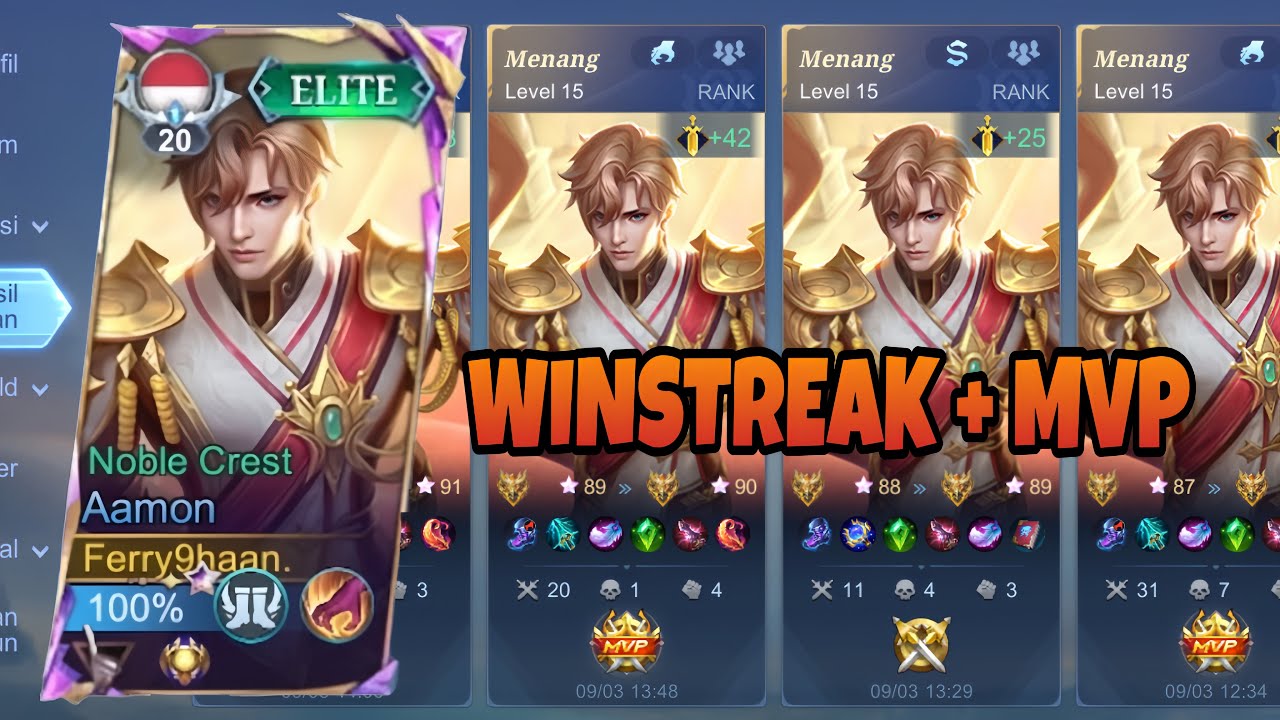 31 KILL! DAMAGENYA GAK NGOTAK KALAU PAKAI EMBLEM WEAPON MASTER INI! BEST BUILD TERSAKIT AAMON - MLBB