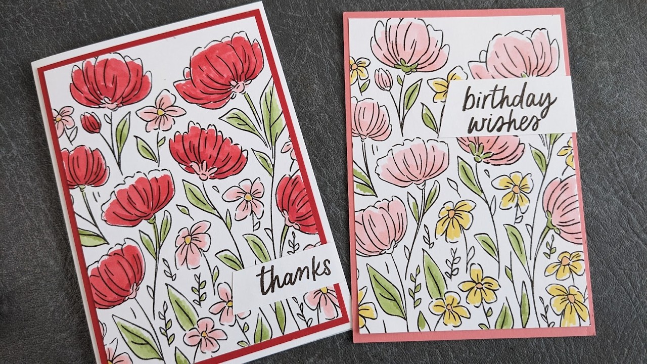 Flowers Fair stamp set from Stampin'' Up! stunning large stamp.