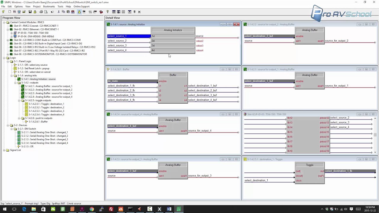 Crestron DM Switch Programming Multiple Destinations