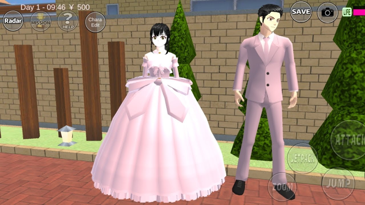 🌸 Soft Tea Pink Flowers Gown Tutorial | Sakura School Simulator 👗✨