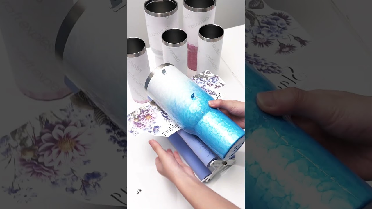 Spring Vibes All Year Round! Sublimation cloud gradient travel tumbler