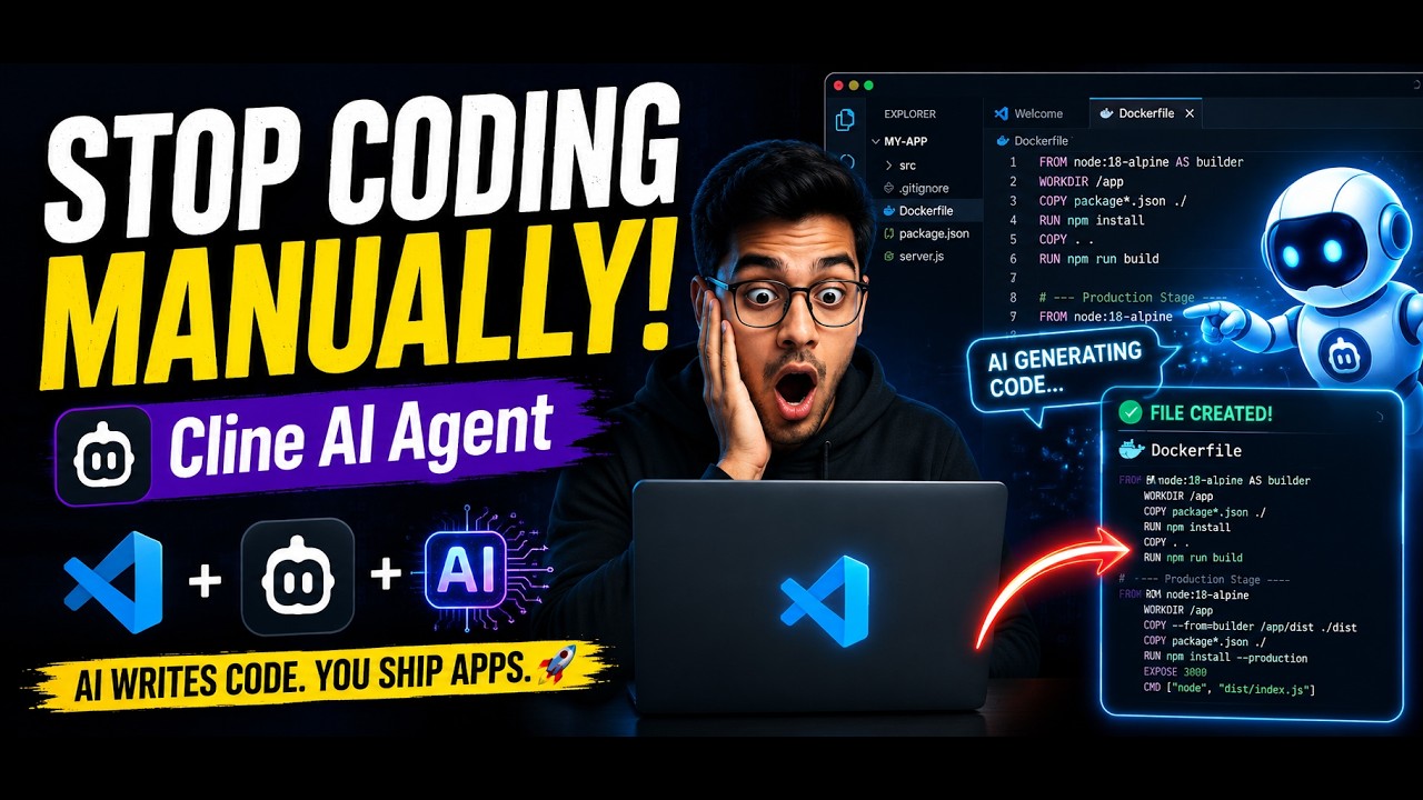 Write Code with AI Agent in VS Code | Cline for Beginners