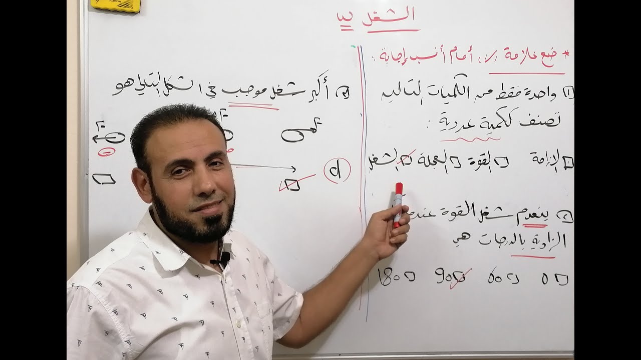 الشغل the work للصف الثاني عشر