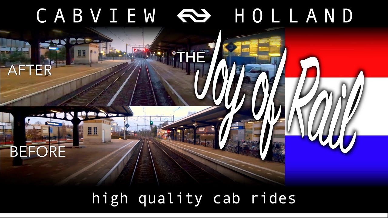 Naarden - Bussum VOOR en NA de grote wijziging door Prorail CABVIEW HOLLAND 26aug 2019