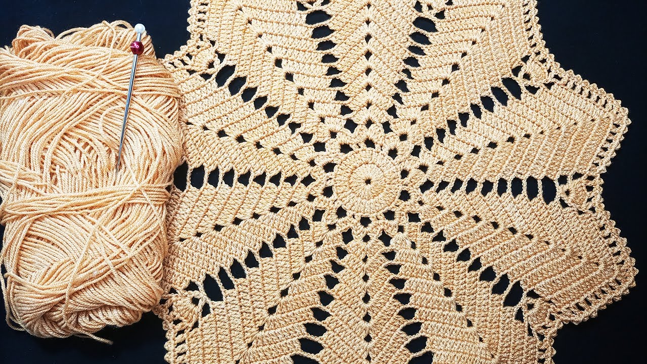 Crochet Design ( Thalposh / Table Cloth / Placemat / Doily ) in Hindi & Urdu - Woolen Craft #91