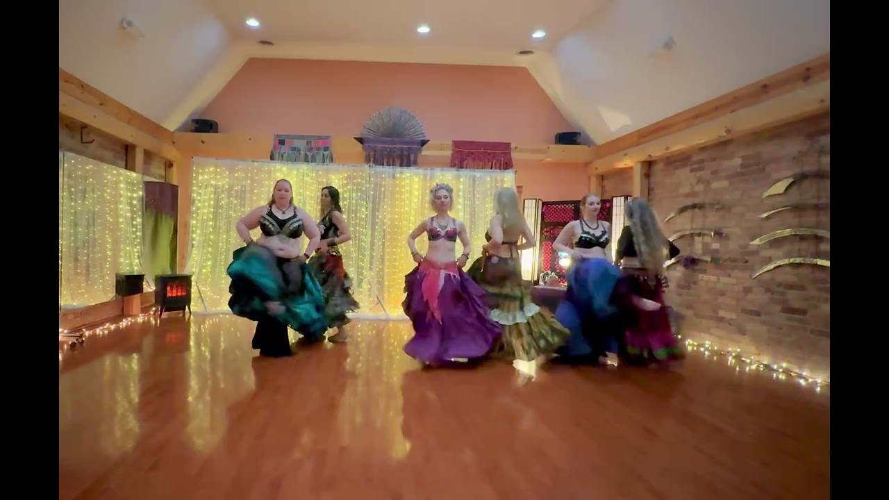 One Spirit Belly Dancers dancing to Wakefire’s cover of Tan Lim  at 2026 winter Hafla