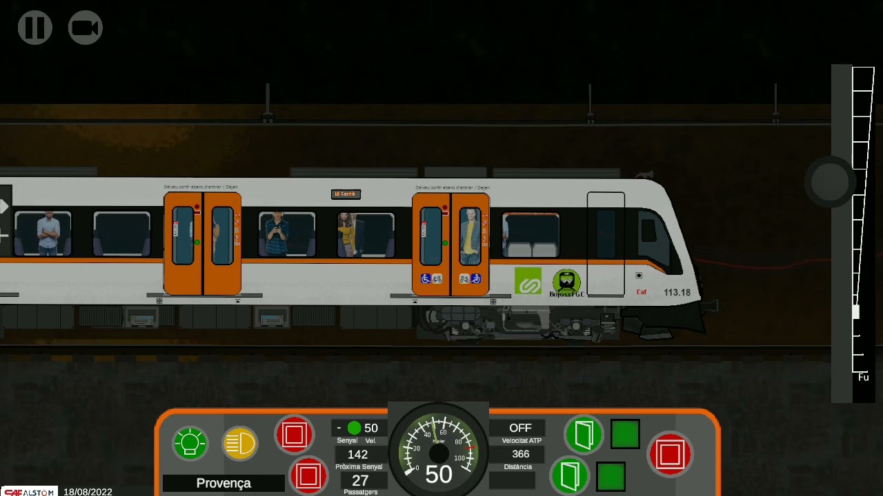 FGCSim L6 Plaça Catalunya - Gracia UT 113