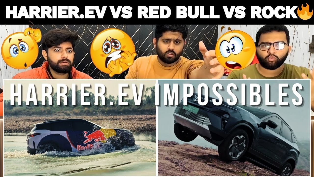 Reaction On Harrier EV &times; Red Bull vs Elephant Rock Challenge | Tata कार | Pakistani Reaction 🔥