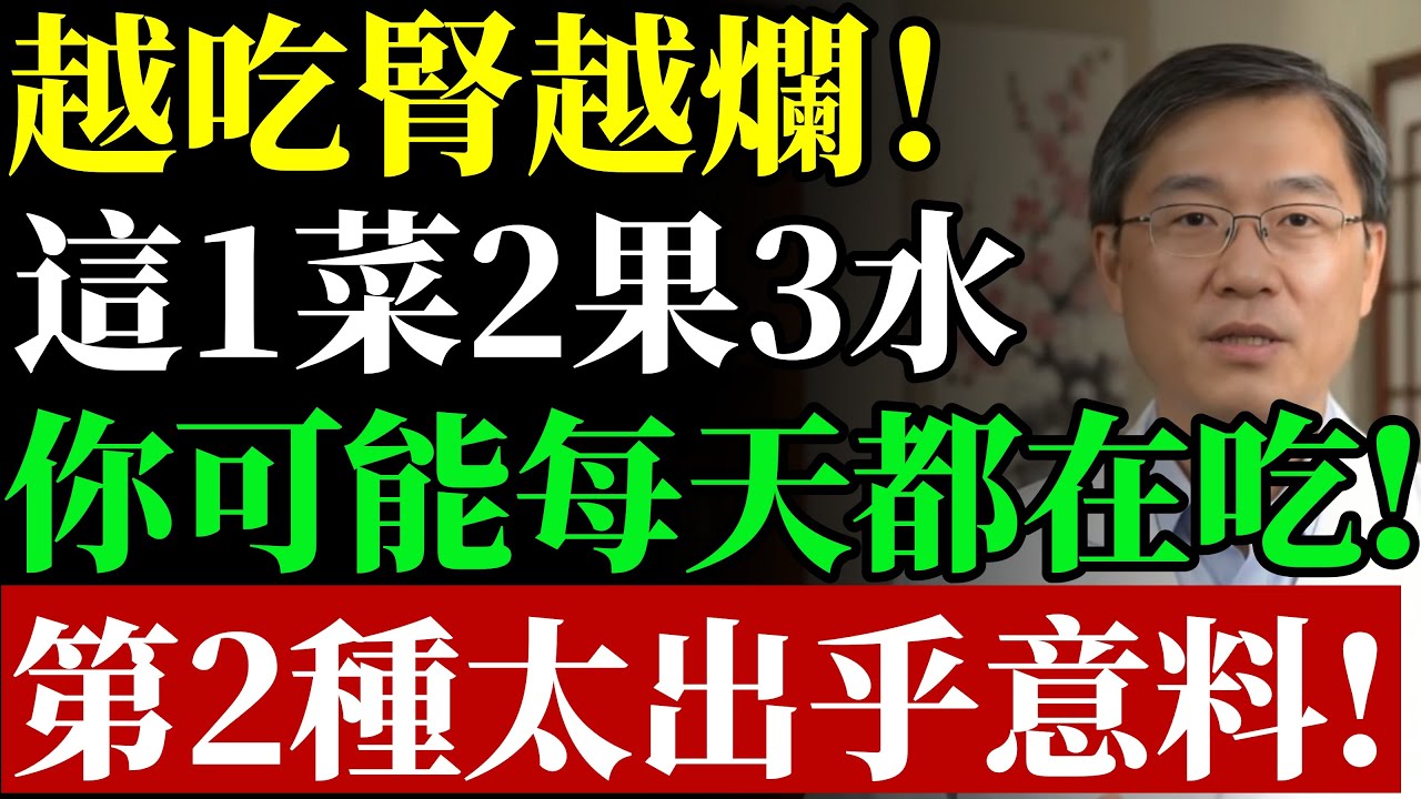 洗腎室爆滿！這「1菜2果3水」正在毀掉你的腎，不想下半輩子靠機器換水，現在就戒掉！#康醫師 #洗腎 #腎臟健康 #高鈉蔬菜 #藥物安全 #糖尿病腎病 #護腎飲食 #尿毒症 #健康養生 #洗腎王國
