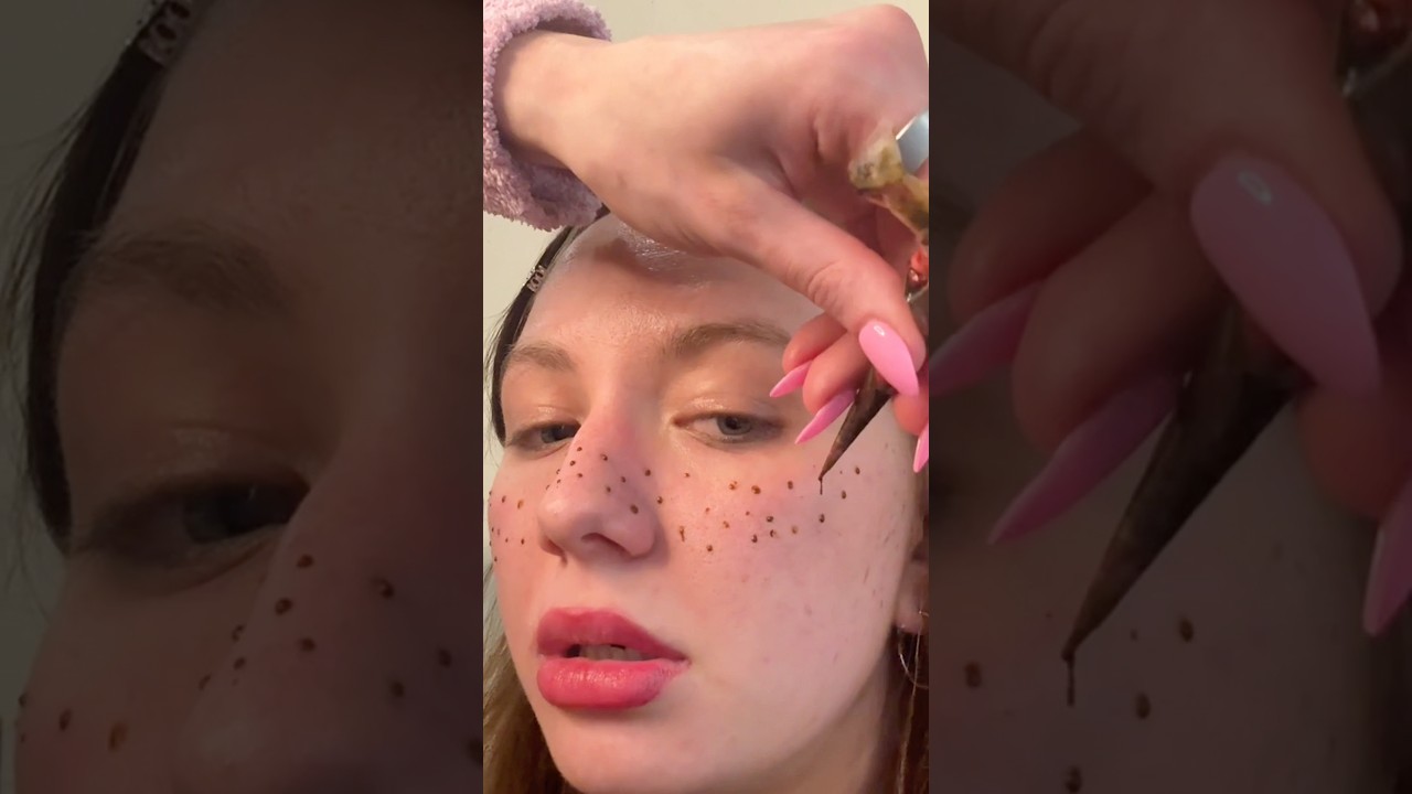 Искусственные веснушки, накрашенные хной, которые не подвели.