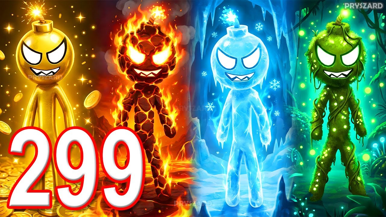 Stickman Party - Gameplay Part 299 Random Funny MiniGames 1 2 3 4 Plyer Free New Update Adventure