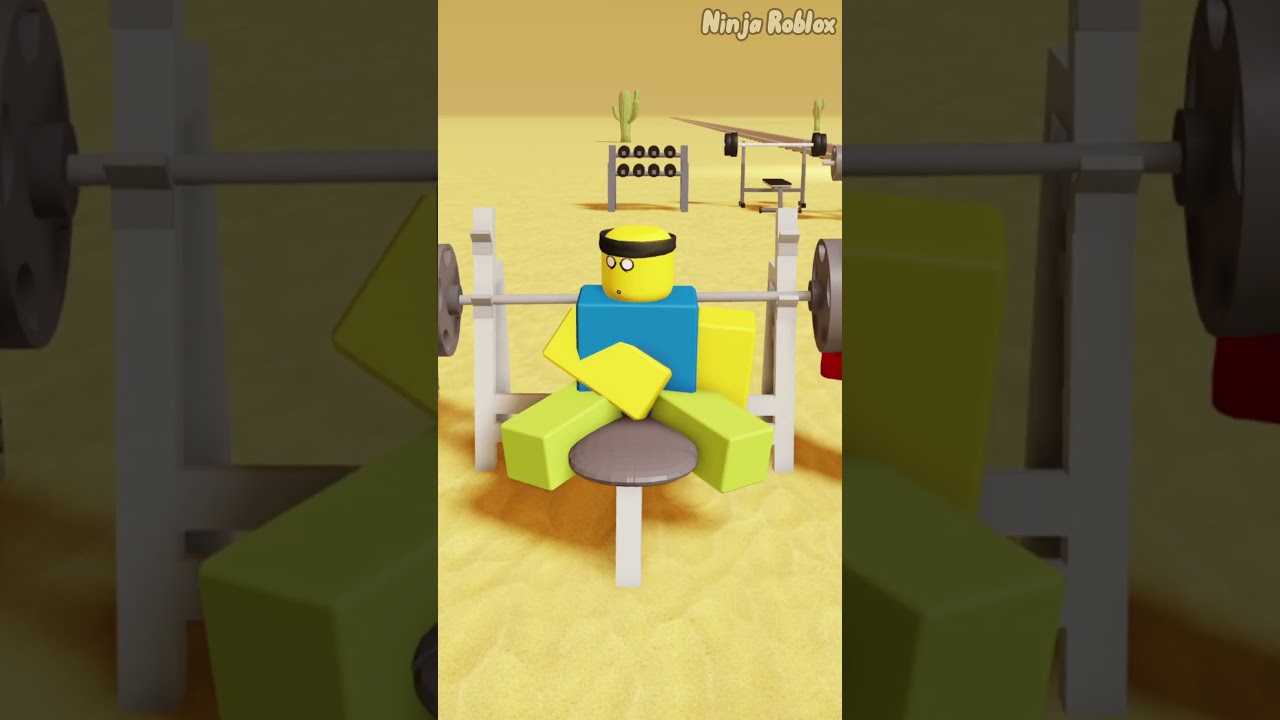 When Noob sees a girl at the gym ☠️ PT7 - Roblox Dead Rails #robloxanimation