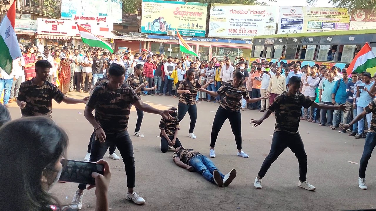 Indian Army Day Special Theme Dance Performance At Hubli by "We Make it Possible" Team