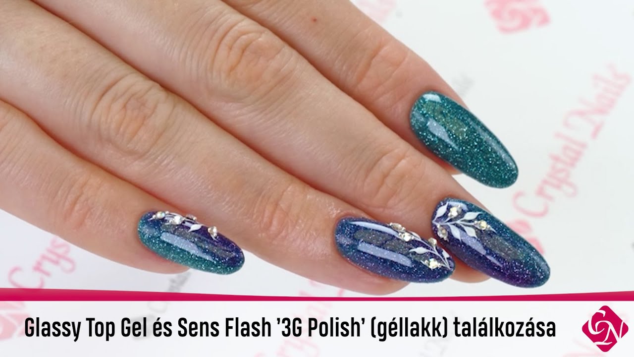 Szikrázó ÚJ! Sens Flash '3G Polish' géllakk és ombre hatás az ÚJ! Glassy Top Gel-lel.