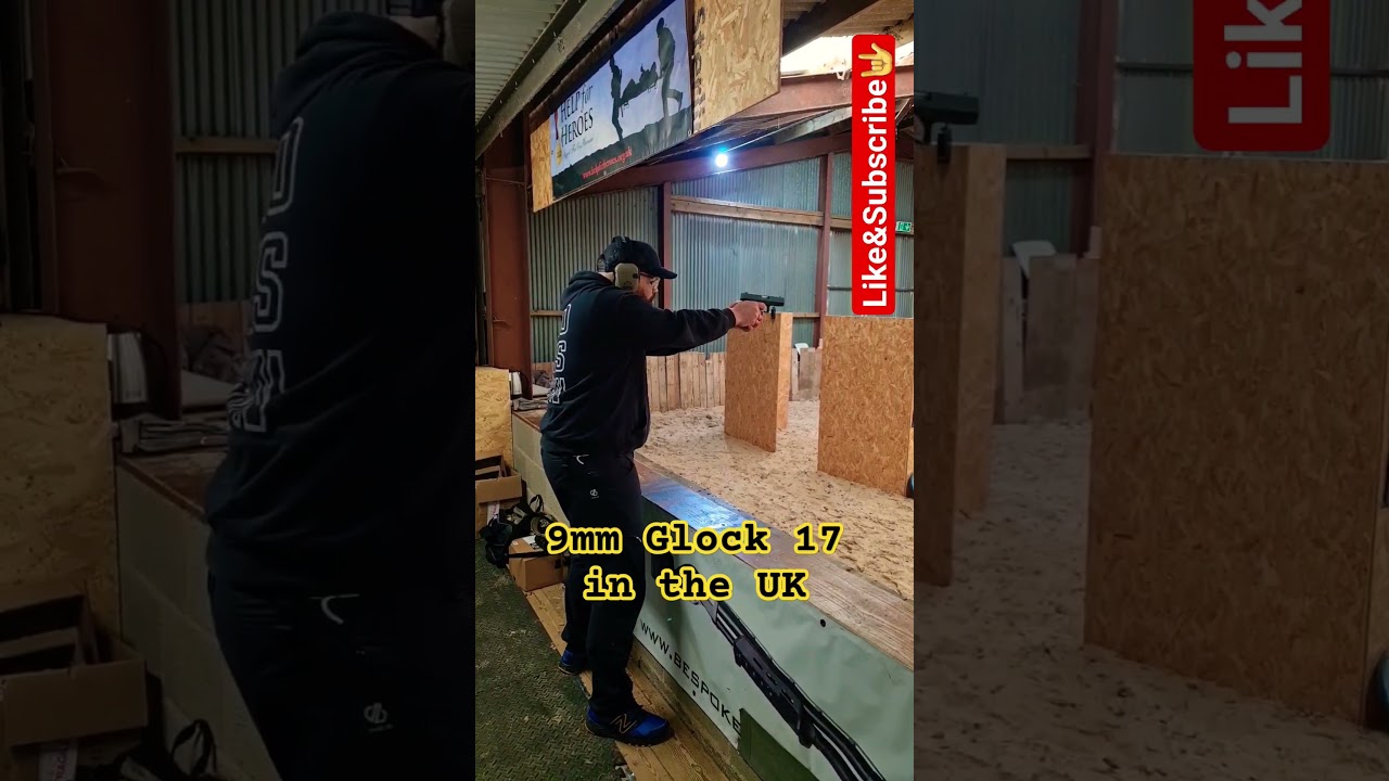 9mm Pak Glock 17 in the UK #glock #uk #tactical #gunrange #guns #shorts #foryou #shortsfeed #short