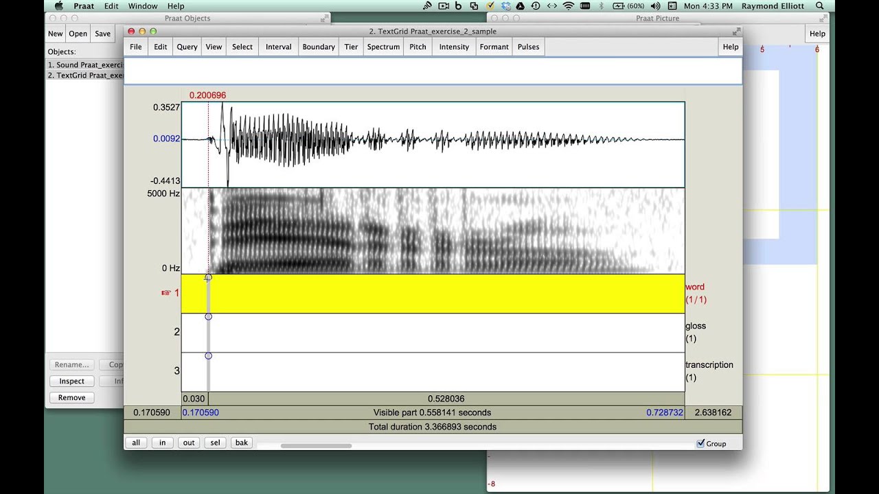 PRAAT textgrid demo