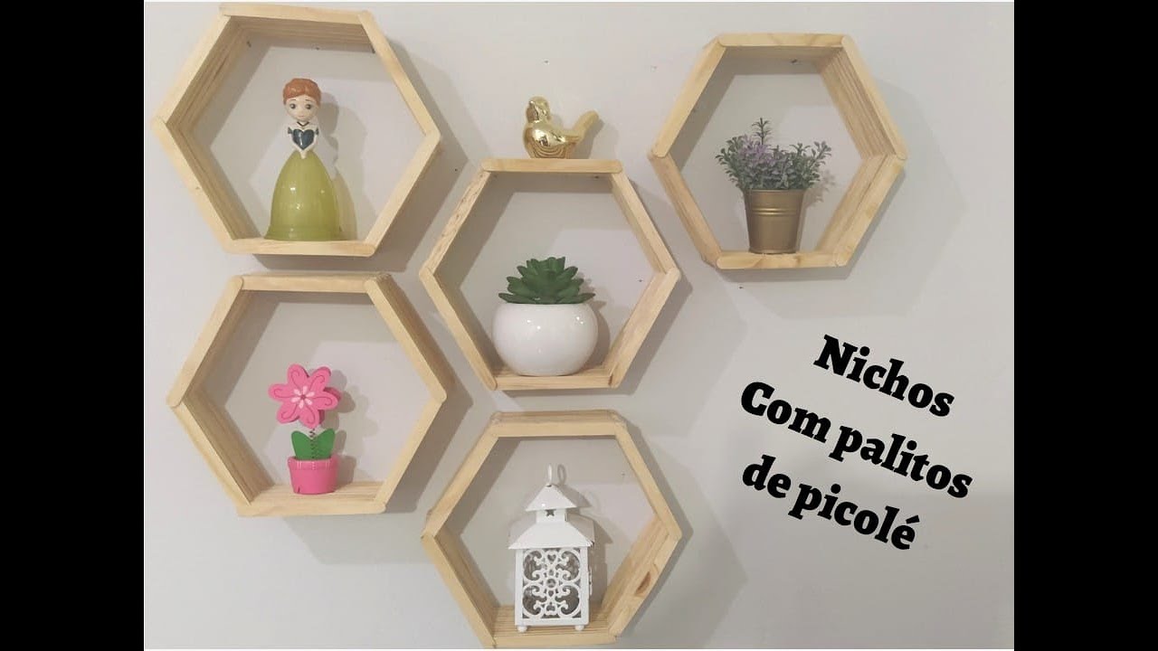 DIY: NICHO COM PALITOS DE PICOLÉ SIMPLES E FÁCIL DE FAZER