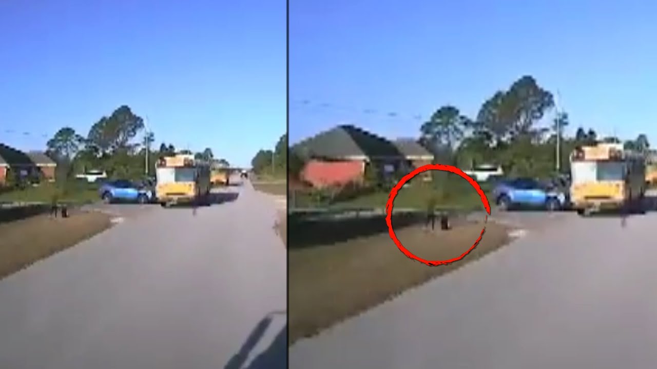 School Bus With 13 Kids Onboard Nearly Tips Over