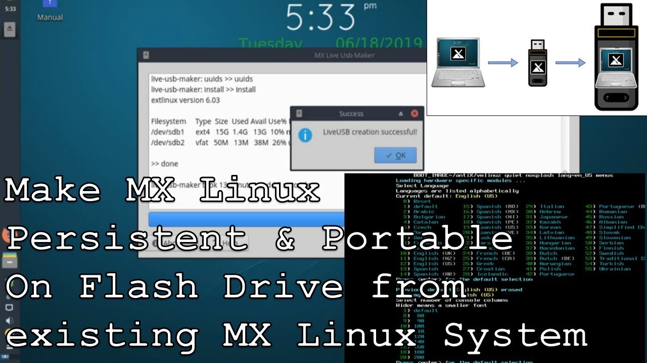 Install MX Linux on Flash Drive (Persistent & Portable) from existing MX Linux