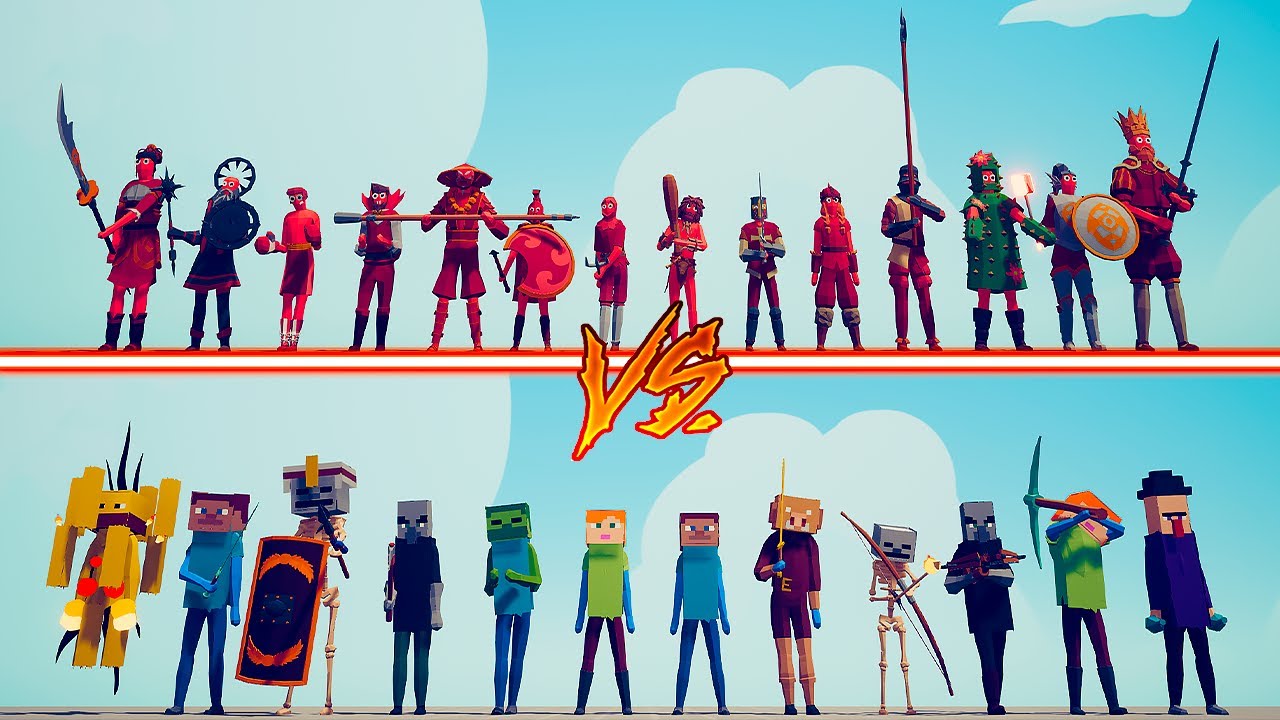 MELEE TEAM vs MINECRAFT TEAM - Totally Accurate Battle Simulator | TABS