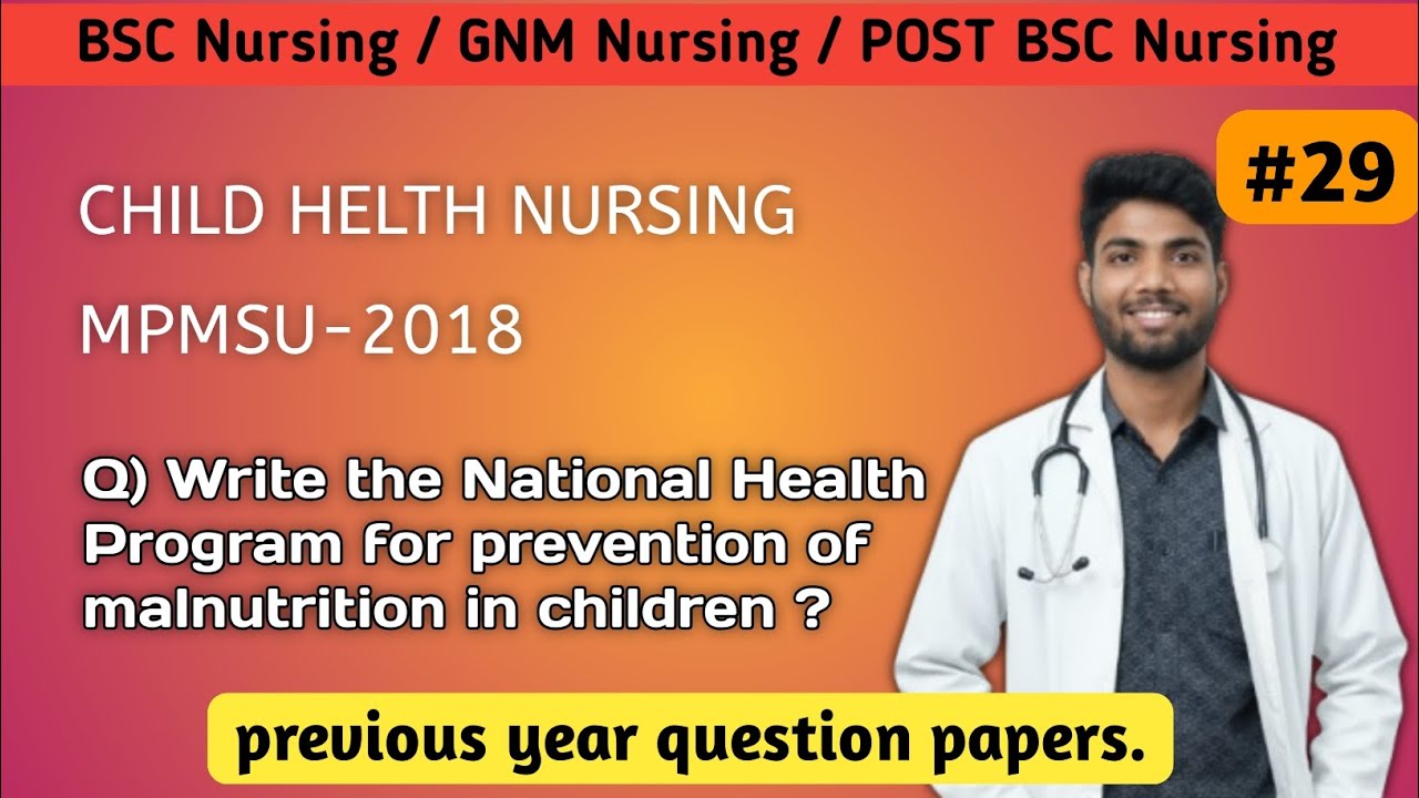 National Health Programs for Prevention of Malnutrition in Children | CHN | BSc Nursing | By Arun