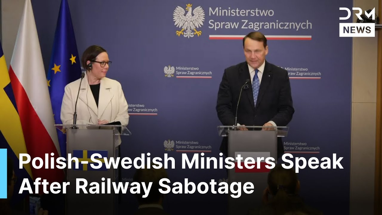 BREAKING: Poland-Sweden Ministers Take Reporters' Questions After Railway Sabotage Threat | AC1G