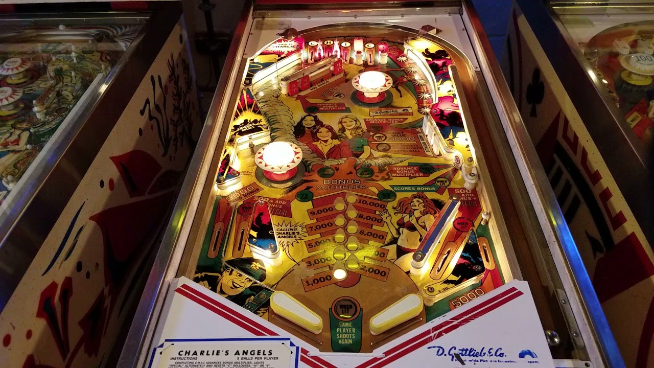Gottlieb's Charlie's Angels Pinball SS Machine Demo in 1080p