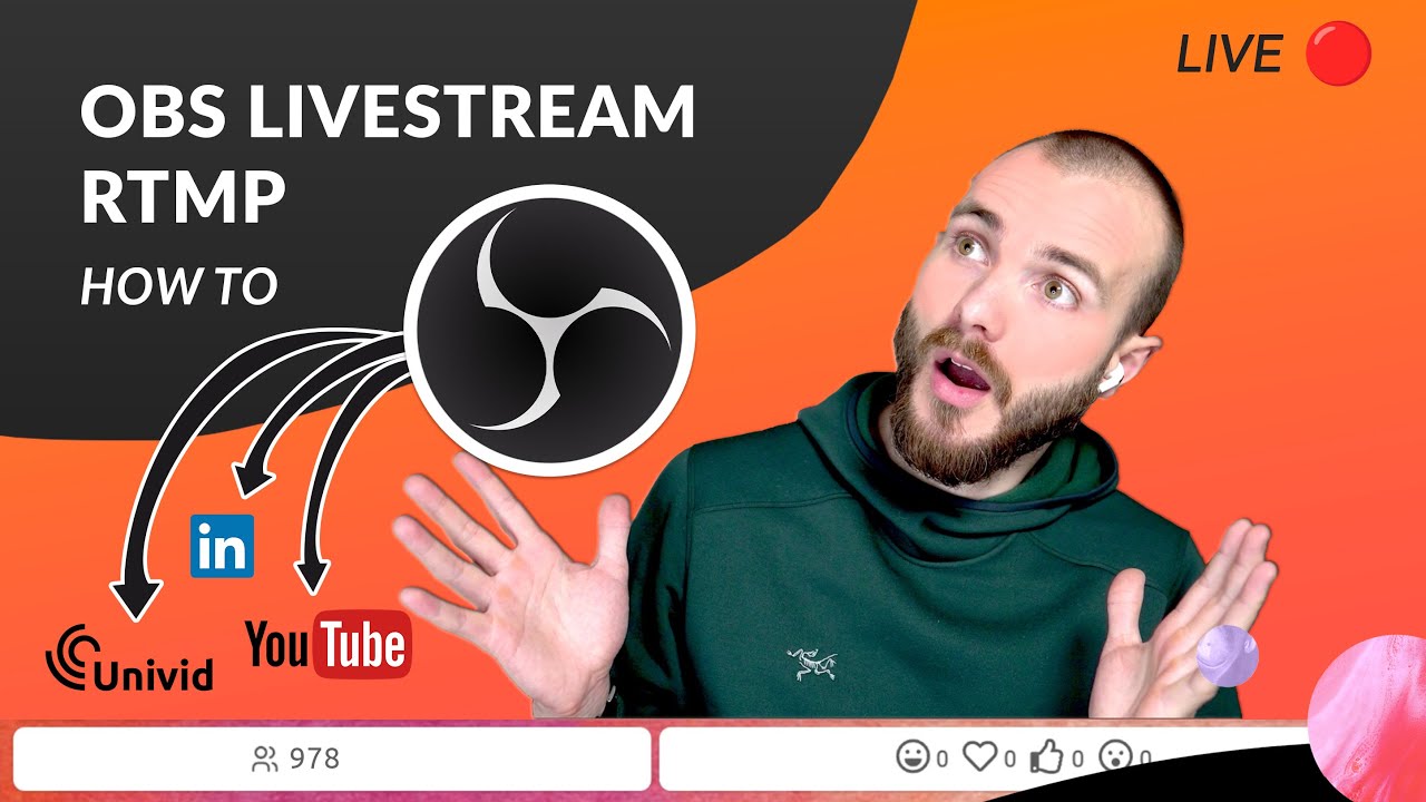 How to livestream from OBS to custom RTMP destination - Smooth webinars with Univid