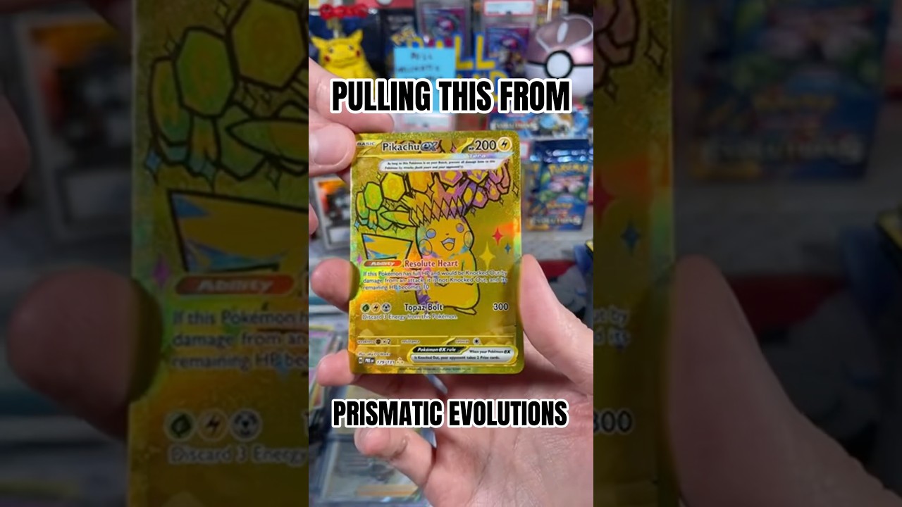 Вытащил гиперредкого Пикачу EX из Prismatic Evolutions во время прямой трансляции! 