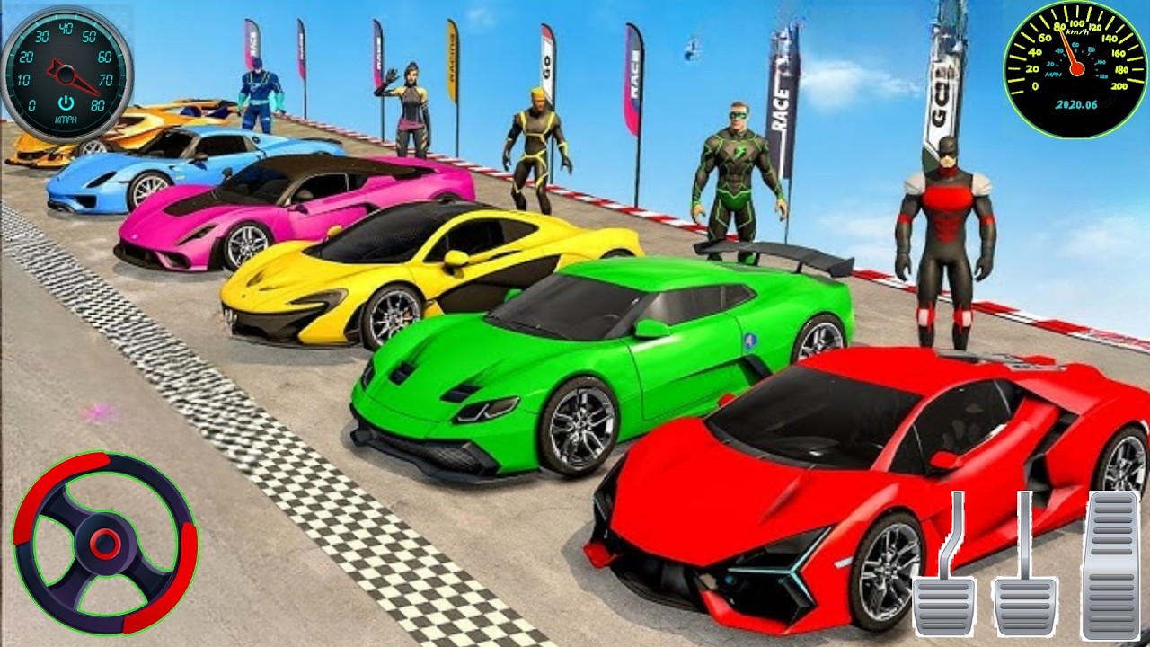 Ramp Car Games GT Car Stunt - Ultimate Track Racing Car Game 🚩Android Gameplay 🖥