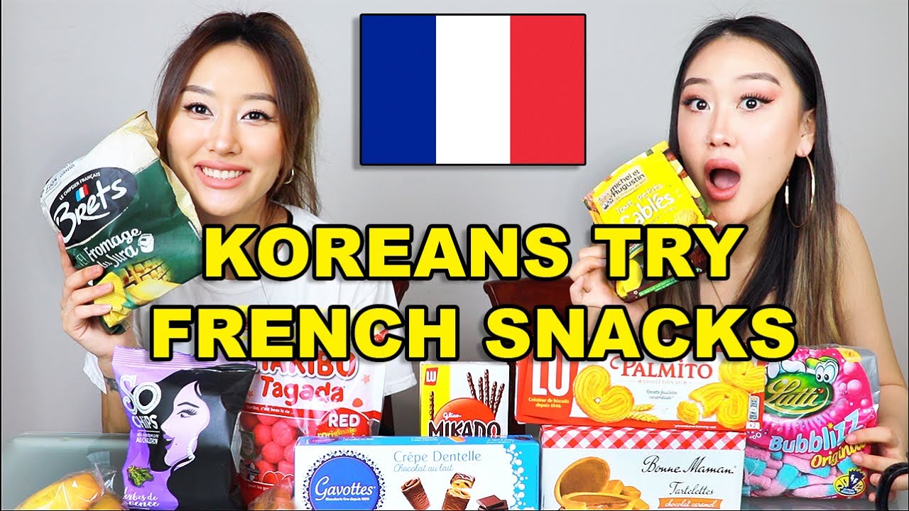 КОРЕЙСКИЕ СЕСТРЫ ВПЕРВЫЕ ПРОБУЮТ ФРАНЦУЗСКИЕ ЗАКУСКИ! 🇫🇷😮