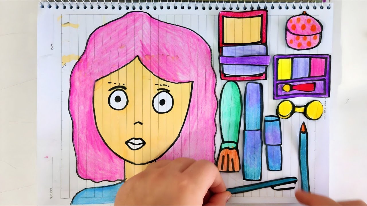 🎀paperdiy🎀Makeup💄화장하기 종이놀이