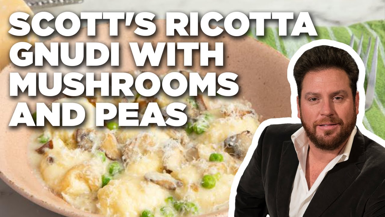 Scott Conant's Ricotta Gnudi with Mushrooms and Peas | Food Network