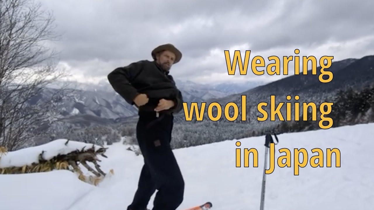 Nagano skiing - wearing the wool coat and pants over hemp cotton knits