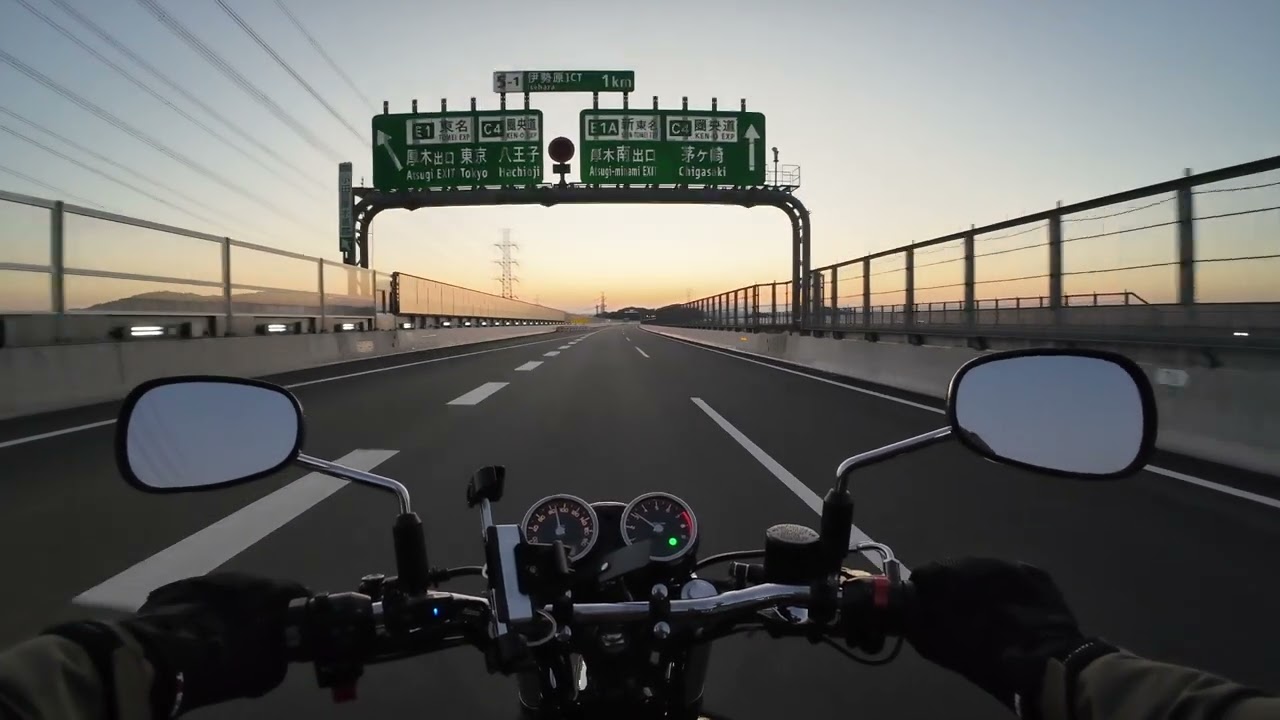 W800走行動画　新東名　新秦野IC〜西湘バイパス　西湘PA