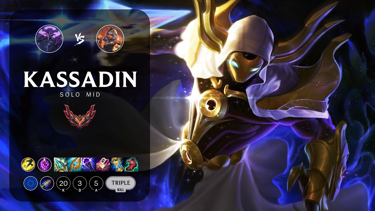 Kassadin Mid vs Qiyana - EUW Grandmaster Patch 13.20