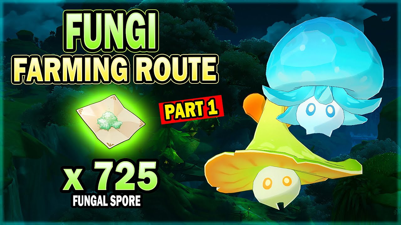 All Fungi Locations - Efficient Farming Route for Sumeru Rainforest - Part 1 | Genshin Impact