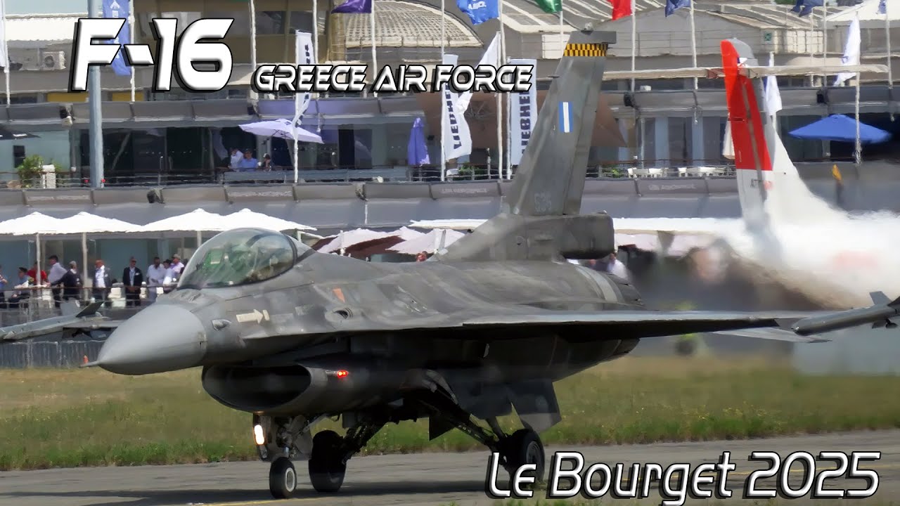 Paris Airshow 2025    F-16 Greece Air Force    Salon du Bourget  4K