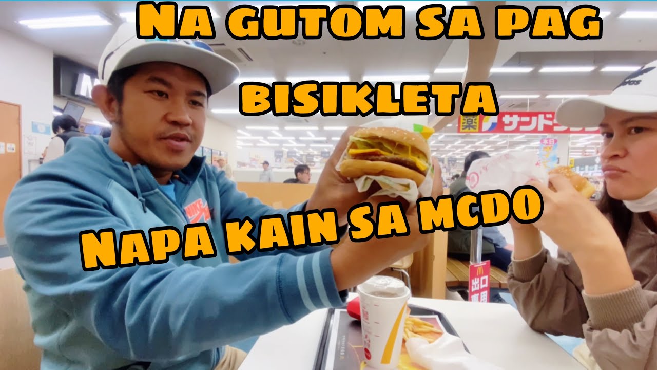 Napa kain sa mcdo dahil sa gutom sa pag padyak ng bisikleta 