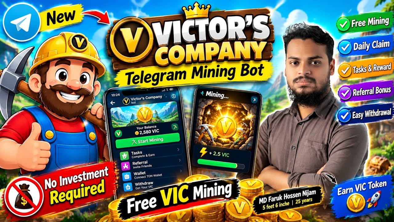 👉 New Telegram Mining Bot 2026 🔥 Free Crypto Mining | No Investment | Earn Crypto @CryptoKingArab 