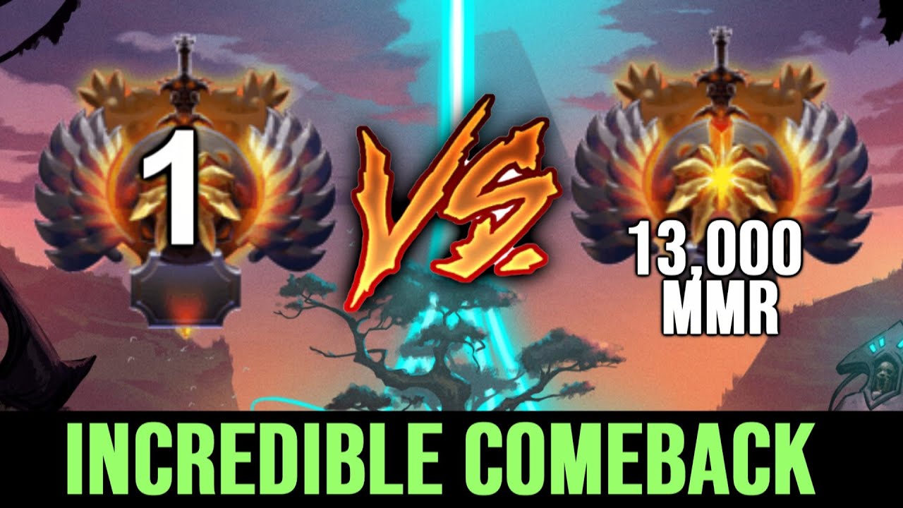 TOP-1 Rank vs 13,000 MMR Incredible Comeback Game